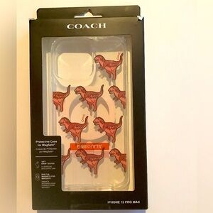 Coach Rexy Dinosaur Print iPhone 15 Pro Max Protective MagSafe Case